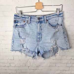 Abercrombie & Fitch The Mom Short High Rise Curve Love Size 10 / 30 Distressed